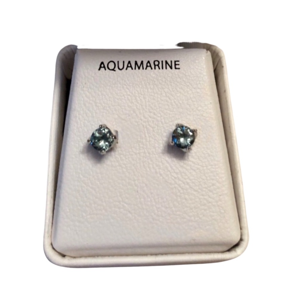 Aquamarine Stud Earrings